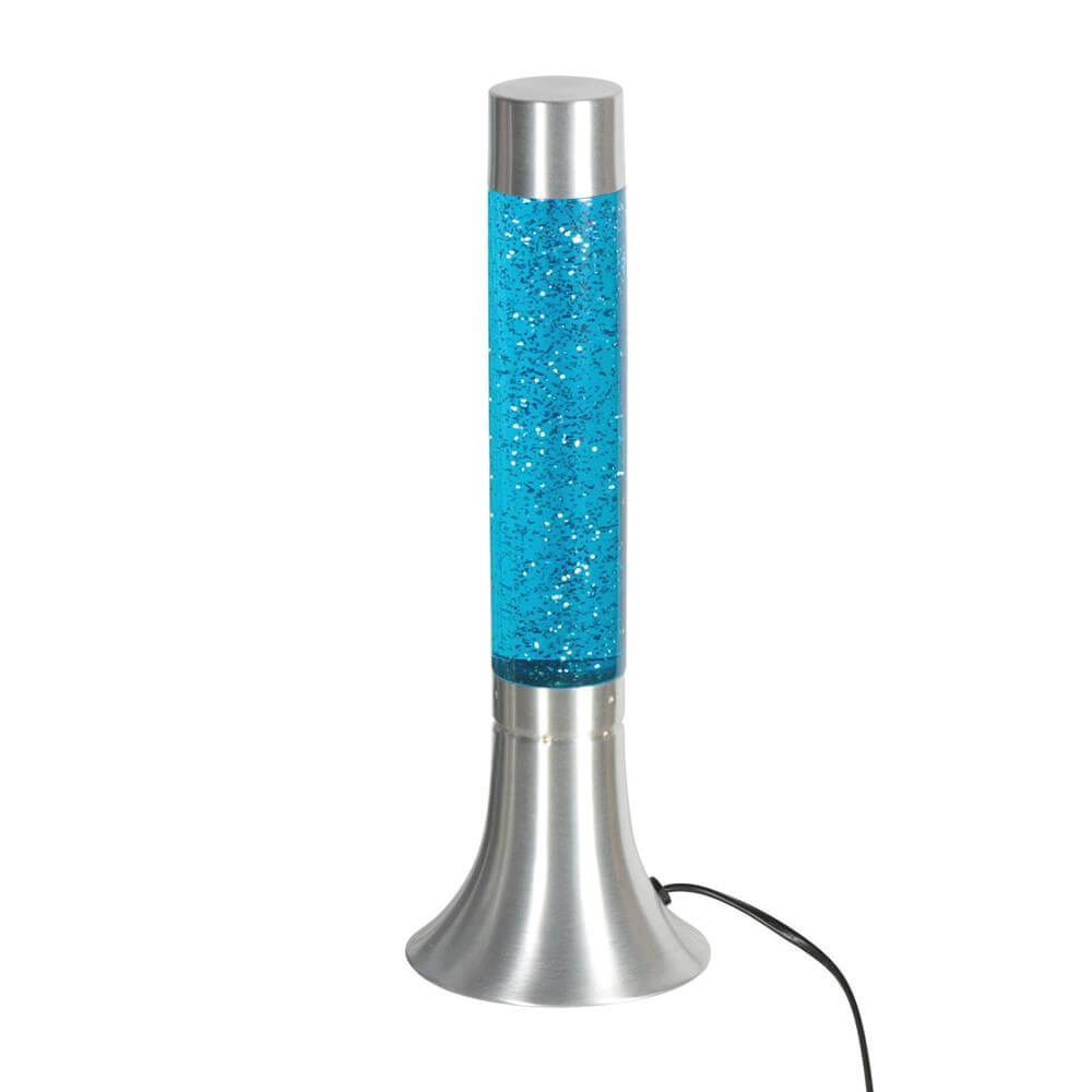 Lavalampe Volcan Metall mit Blau Steinhauer 8712746177664
