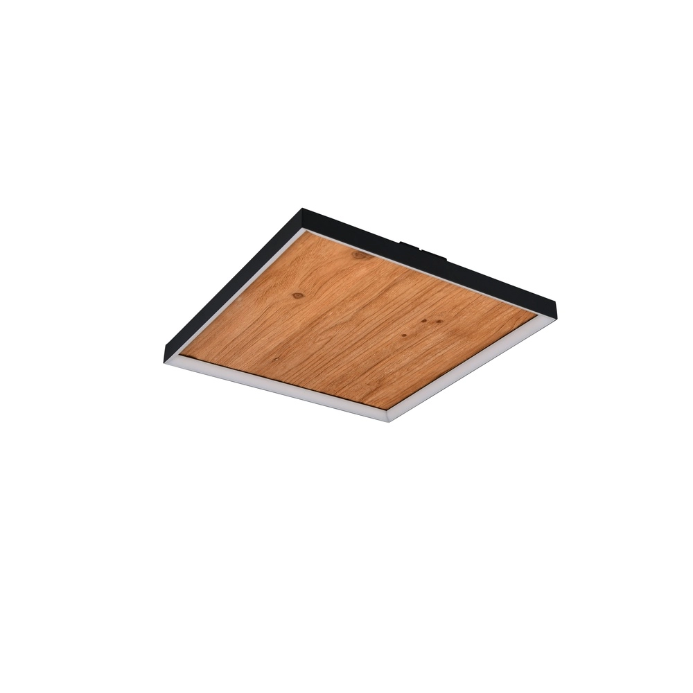 Design-Deckenleuchte Kalea schwarz mit Holz Trio 4017807661507