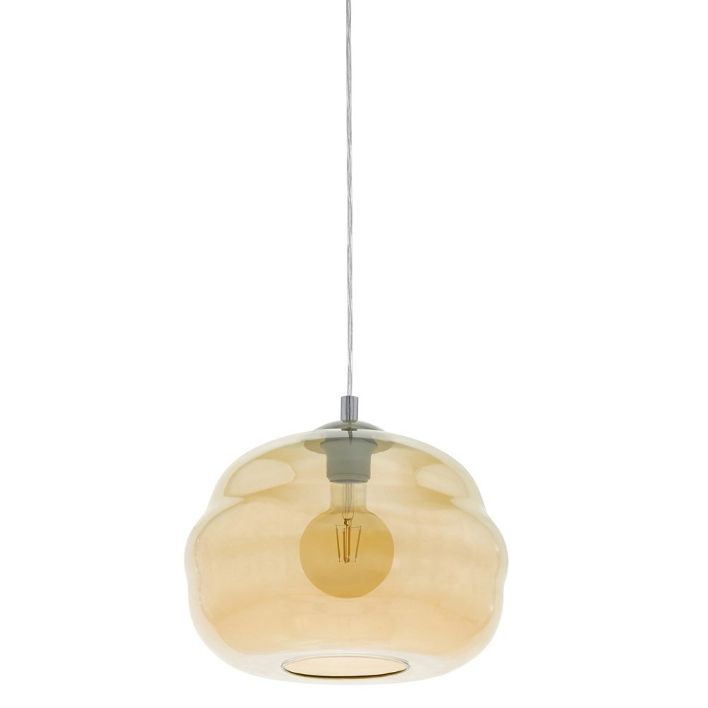 Hängelampe Dogato Chrom mit bernsteinfarbenem Glas Stars of Light 9002759395339