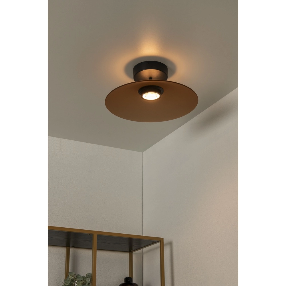 Elegante Deckenlampe Menga Ø 40cm Bernsteinglas Premium by Lucide 5411212251220