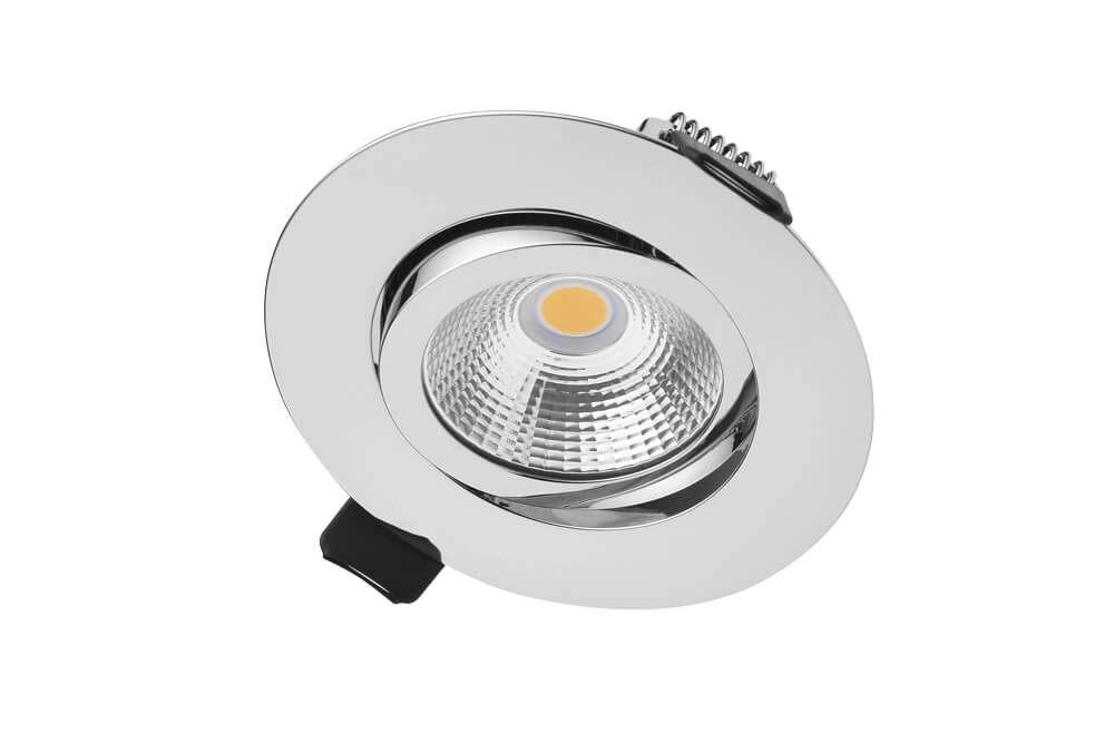 Flacher Einbaustrahler Lux Slim 3000K – Chrom