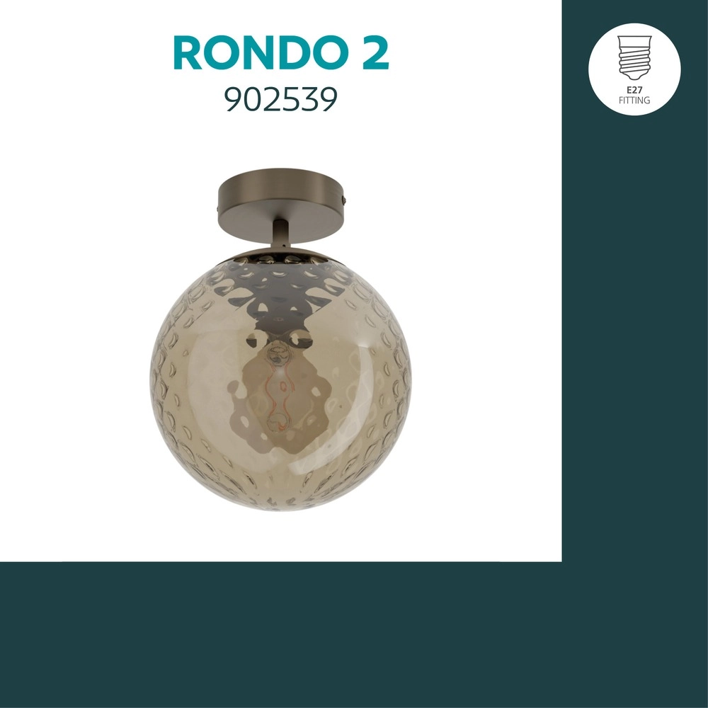 Deckenlampe Rondo 2 Dark Bronze