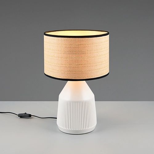 Tischlampe Formentera Ø 28 cm weiß