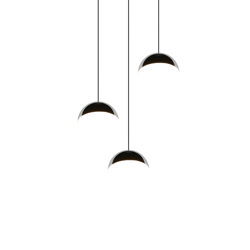3-Licht Pendellampe Senta Rundchrom Trio 4017807685824