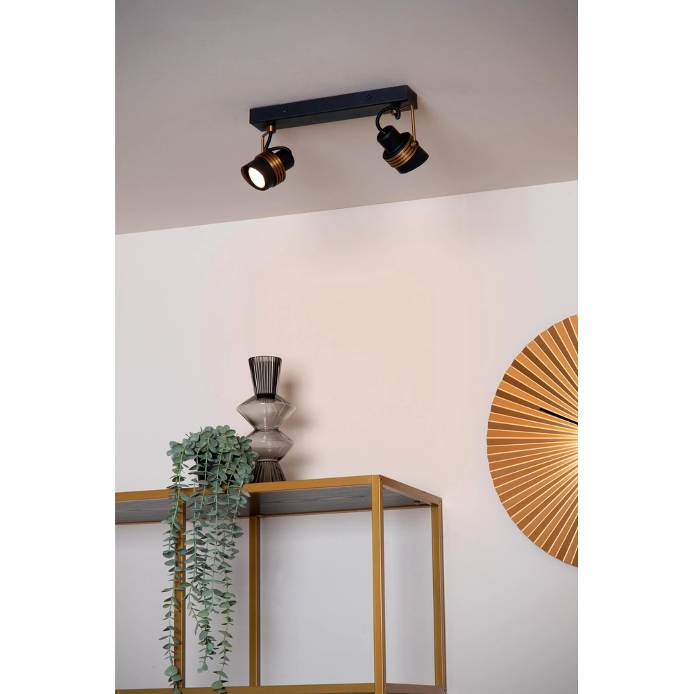 Deckenlicht Tundran Schwarz Lucide 5411212343604