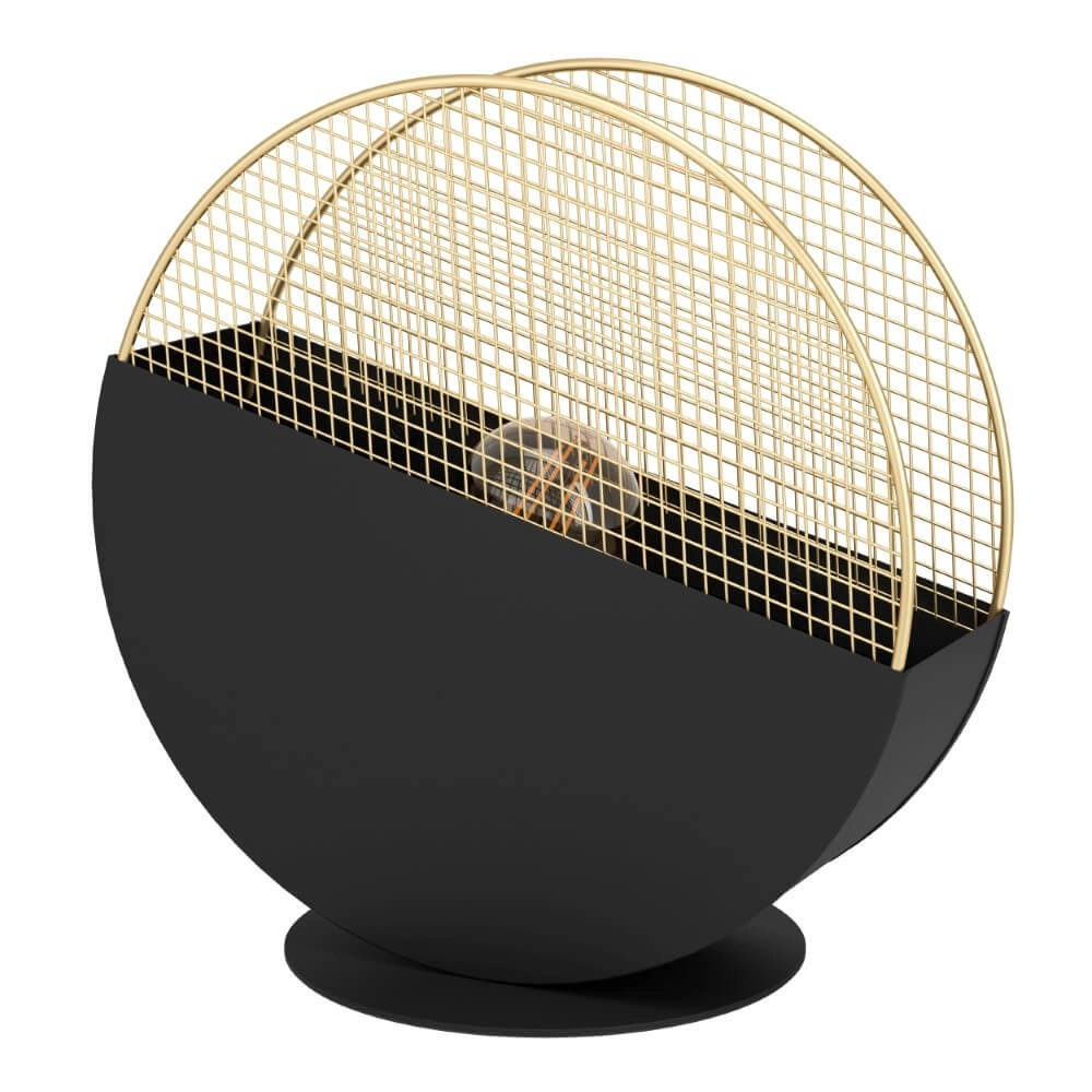Designer-Tischlampe Mumbles schwarz mit gold