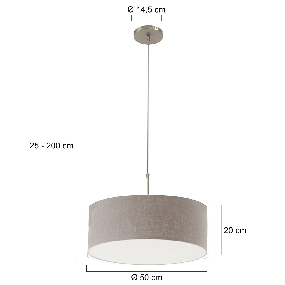 Pendelleuchte aus Stoff Stresa 50 Steinhauer 8712746118186