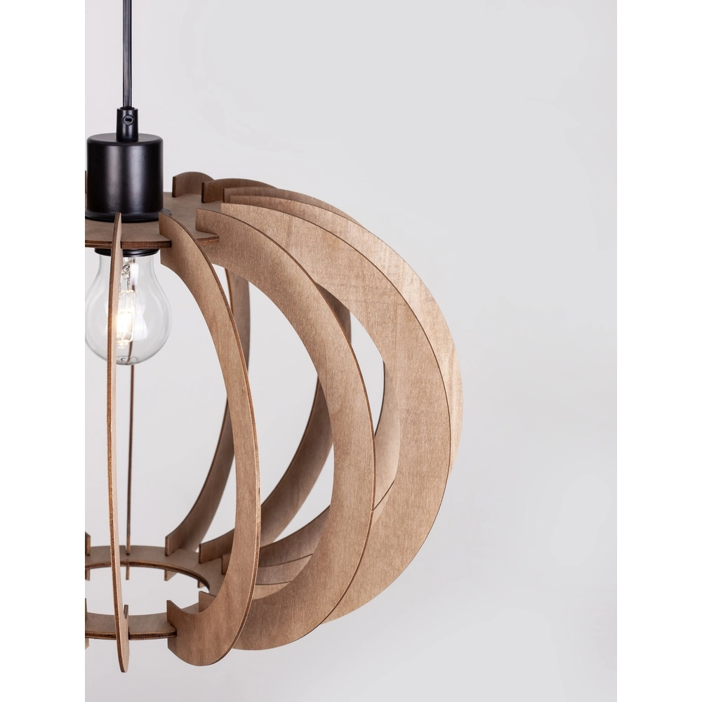 Pendelleuchte aus Holz Ottoline dunkel Ø 40cm Lyora 5212017436207