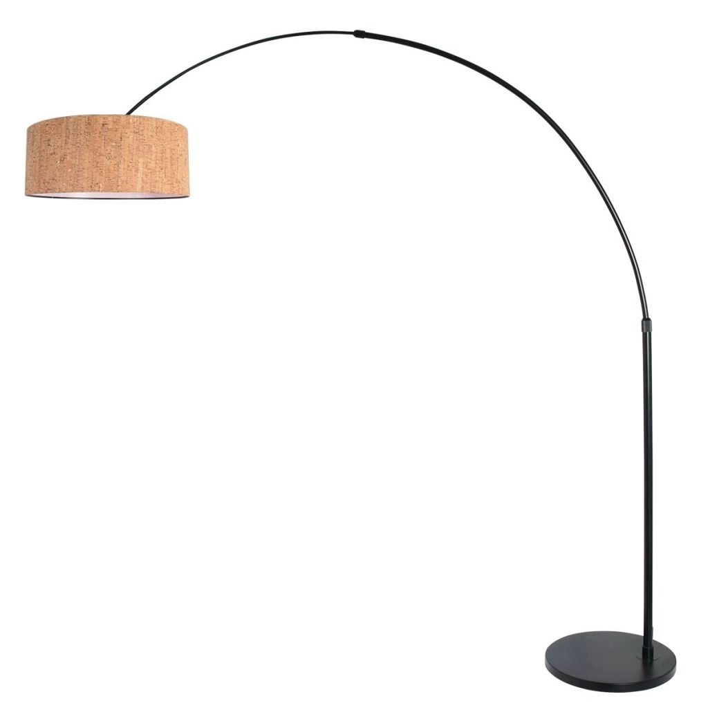 Schwarze Bogenlampe Sparkled Light mit Korkkappe Ø40 cm Steinhauer 8712746180459