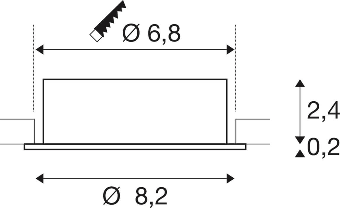 Einbaustrahler New Tria 68 rund - weiß - GU10 SLV 4024163276214