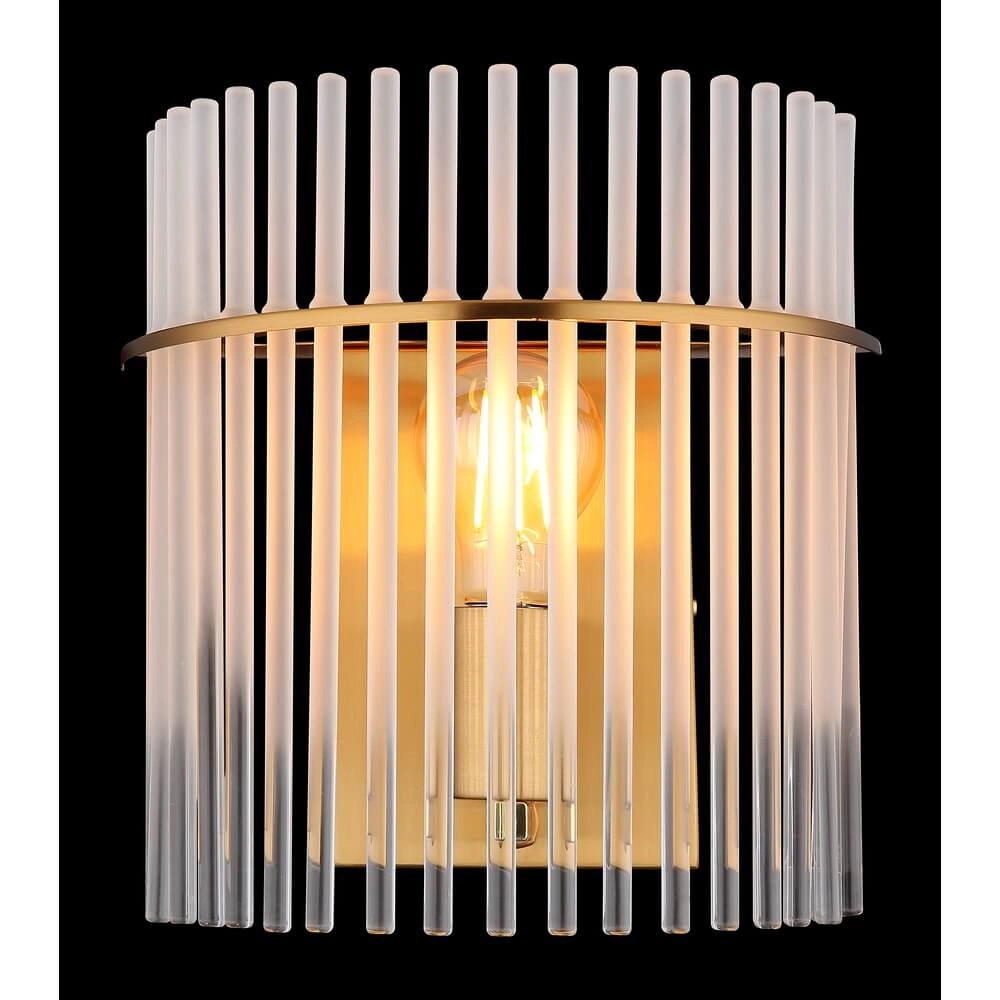 Goldene Wandleuchte Gorley mit Glas Globo 9007371471768