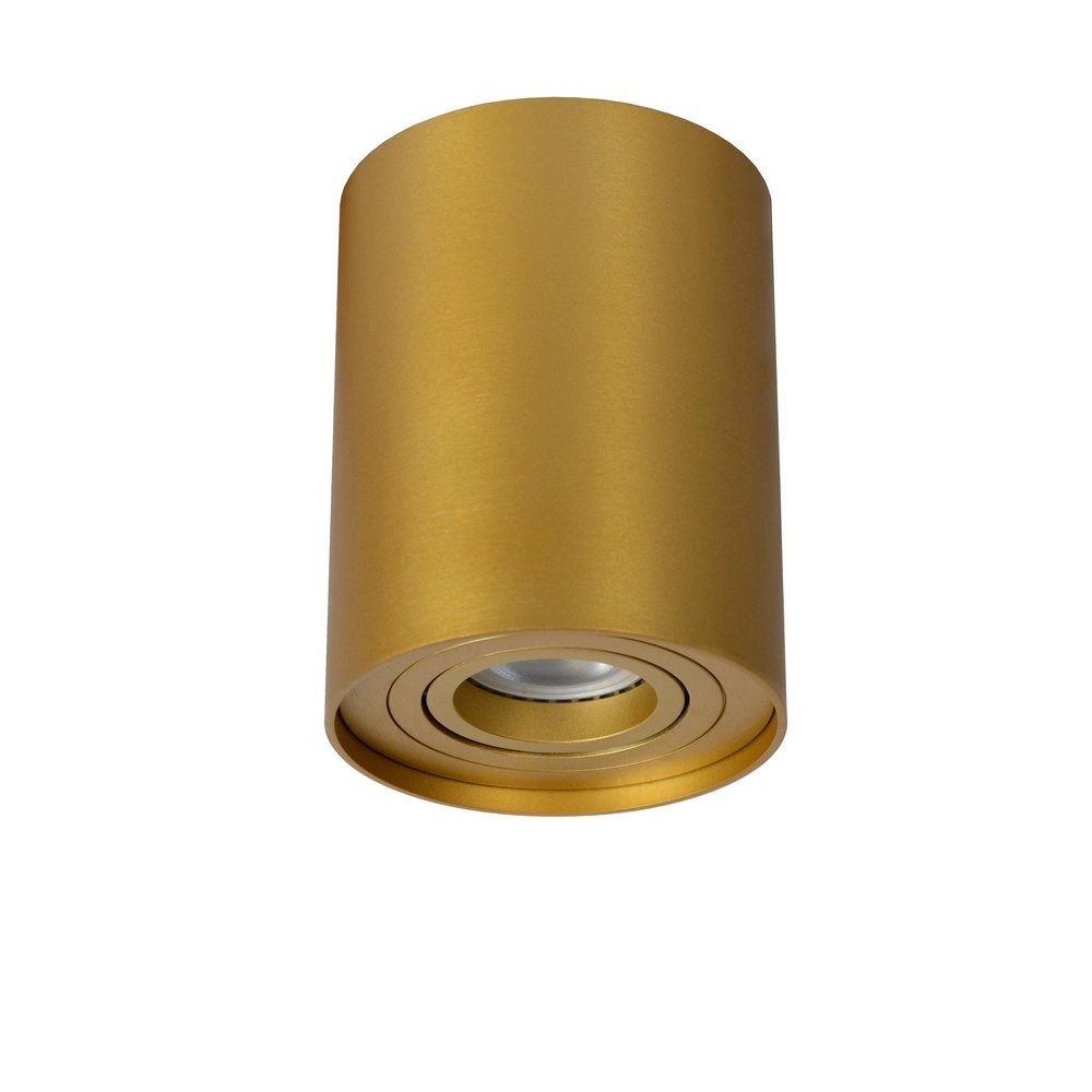 Oberflächenmontierter Deckenspot Tube gold Ø 9,6 cm
