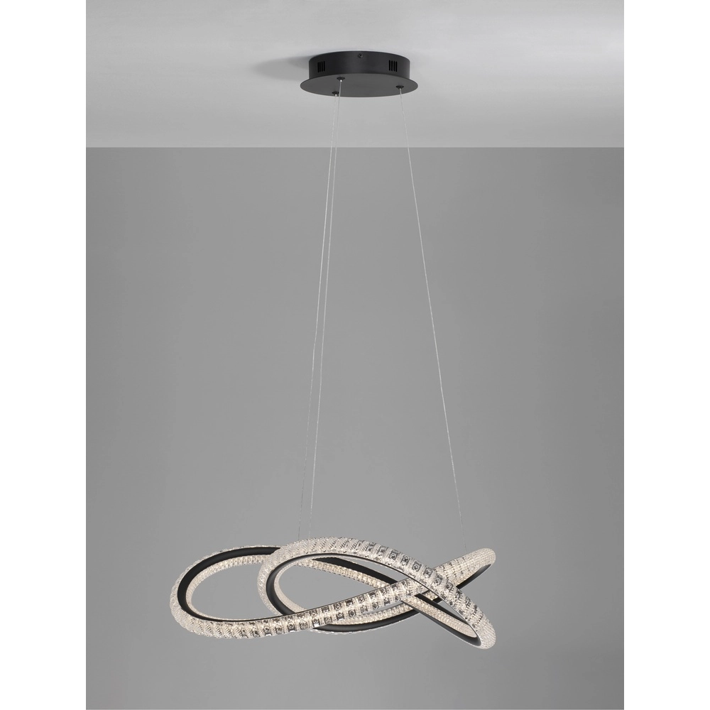 Design-Pendelleuchte Ginevra schwarz Ø 58cm Lyora 5212017433473