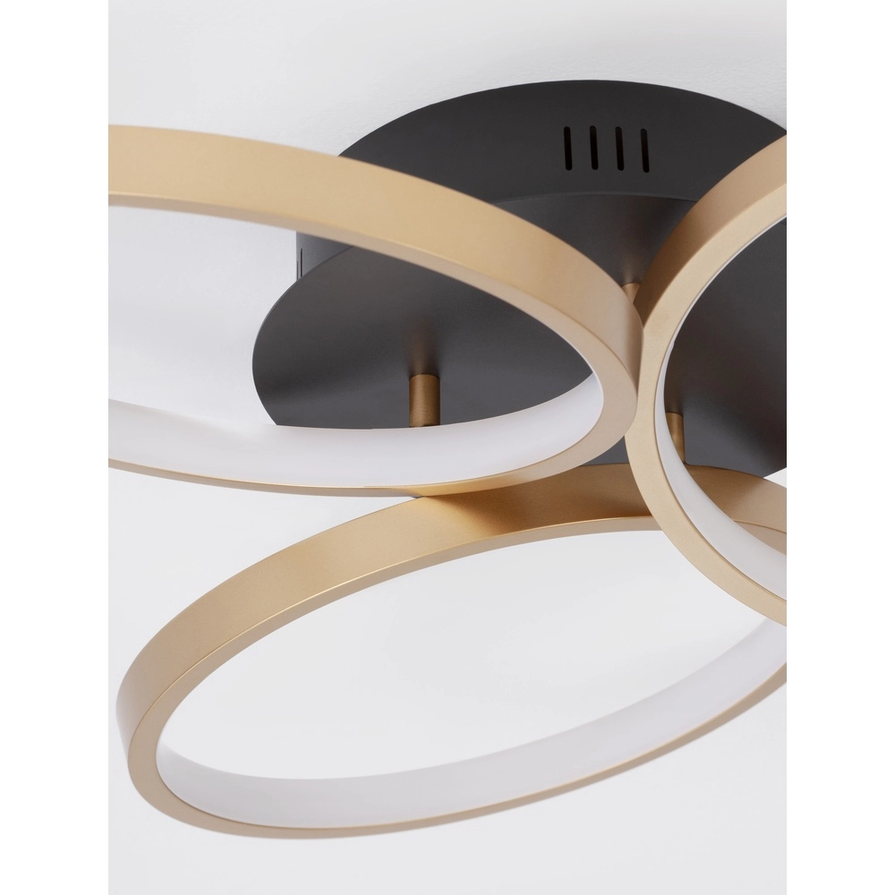Design-Deckenleuchte Elize schwarz mit gold Ø 55cm Lyora 5212017433138