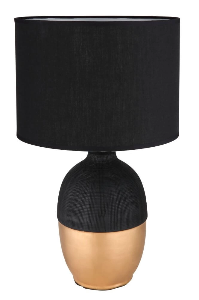 Goldene Tischlampe Valentino mit Schwarz Globo 9007371441297