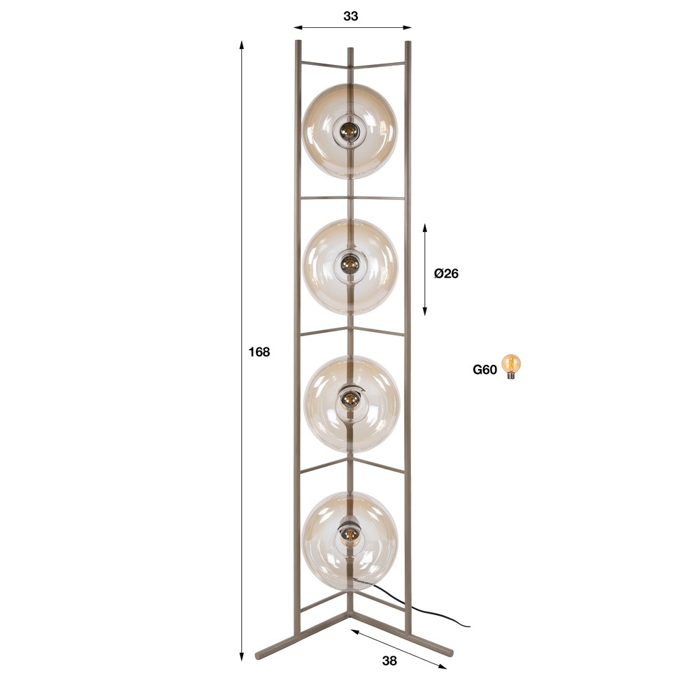 Moderne Stehlampe Soll Sandbraun Lyora 8716803514706