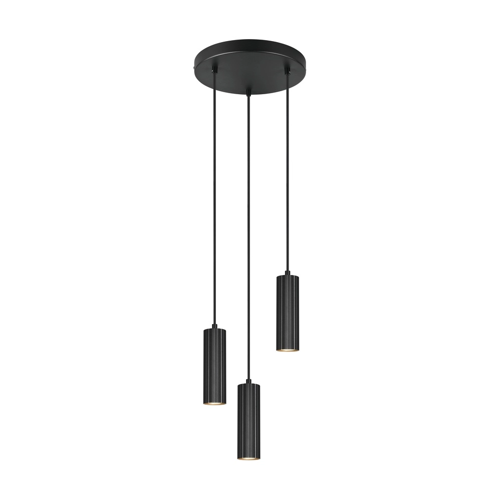 3-flammige Pendelleuchte Soka schwarz