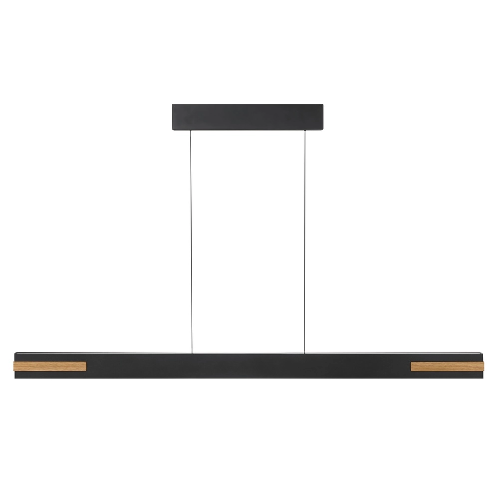 Elegante Pendellampe Streamline Schwarz mit Holz Brilliant 4004353463631