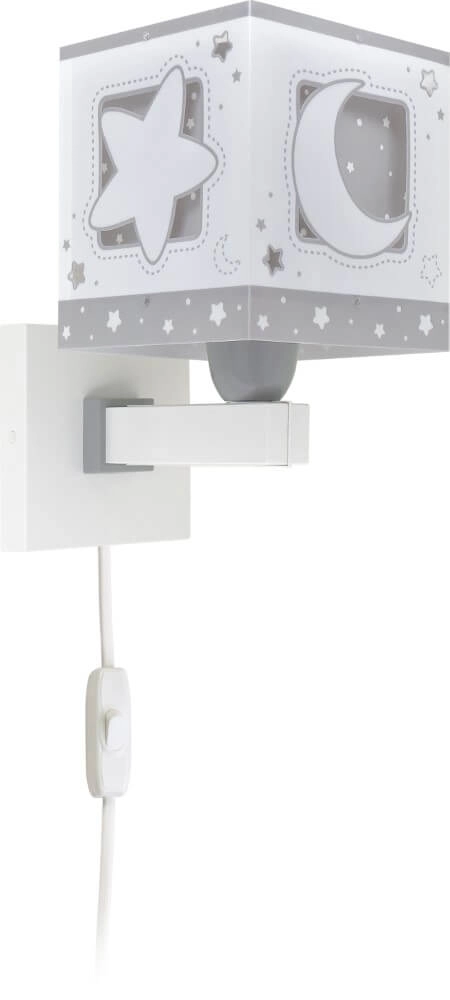 Graue Wandlampe Moonlight für Kinderzimmer Dalber 8420406632391