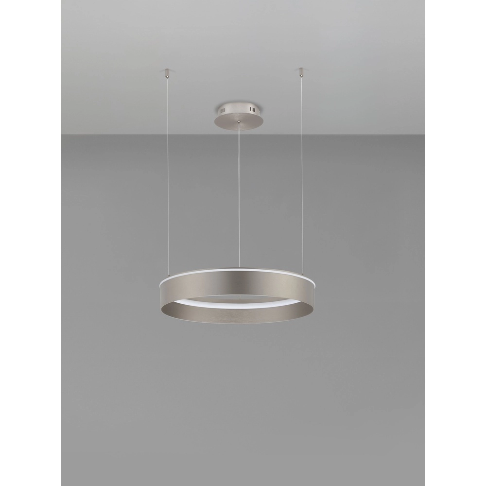 Moderne Pendellampe Olivia Nickel Ø 60 cm Lyora 5212017494214