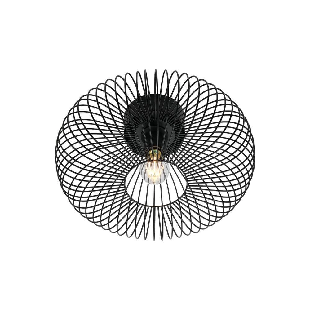 Deckenleuchte mit Lamellen Beroni schwarz Ø 40cm Nordlux 5704924018473