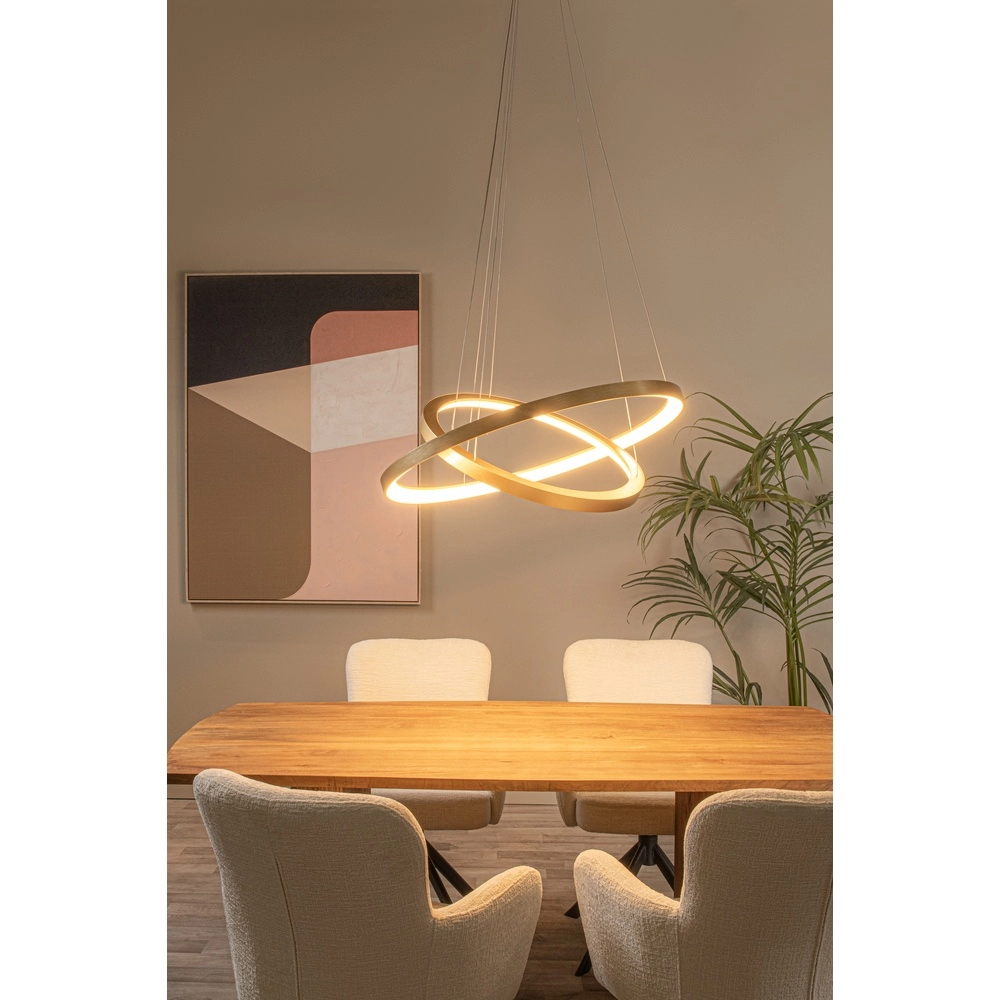 Goldene Pendellampe Vidal Ø 78 cm schlankes Design Premium by Lucide 5411212460929