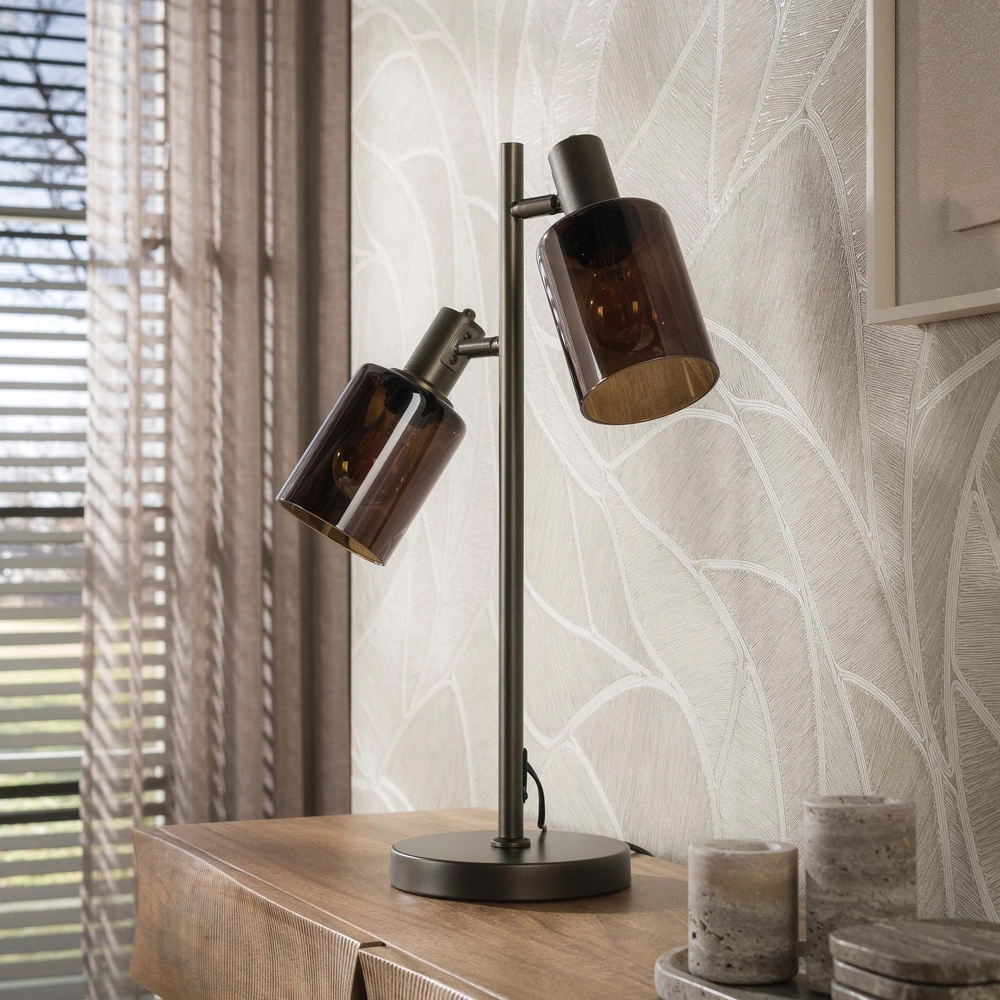 Tischlampe Sepiora Sienna Brown 2-Lichter Lyora 8716803515253