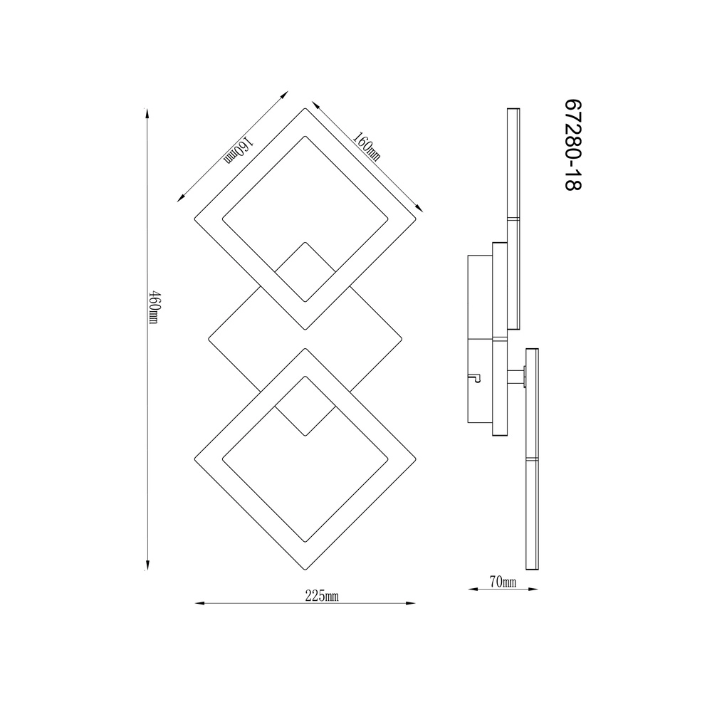 Design-Deckenlampe Kerry Schwarz mit Holzoptik Globo 9007371440221