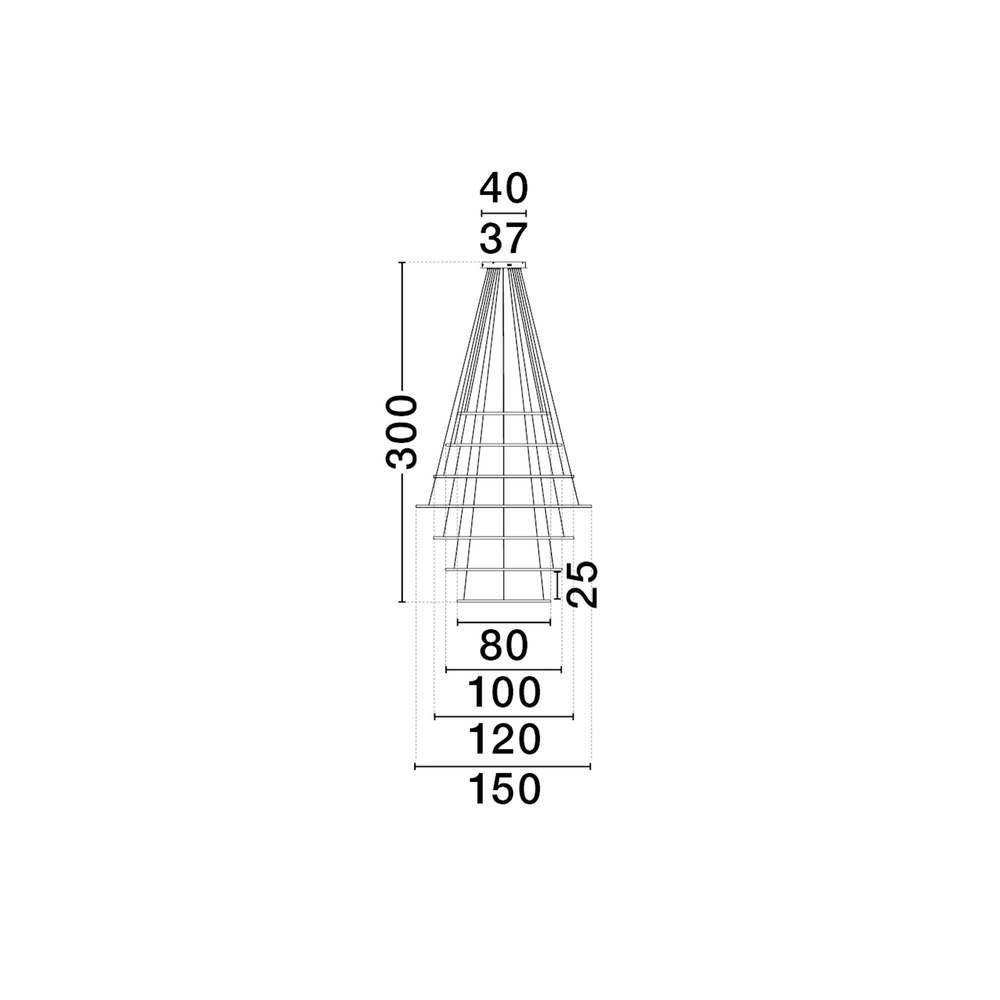 Design-Pendelleuchte Maelo schwarz Ø 150cm Lyora 5212017479747