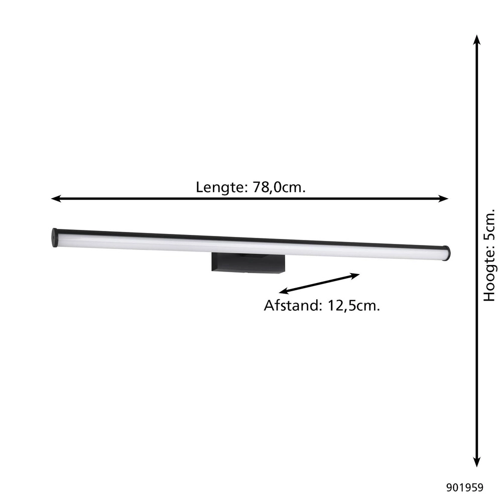 Spiegelleuchte Vadumi schwarz 78cm Eglo 9008606353163