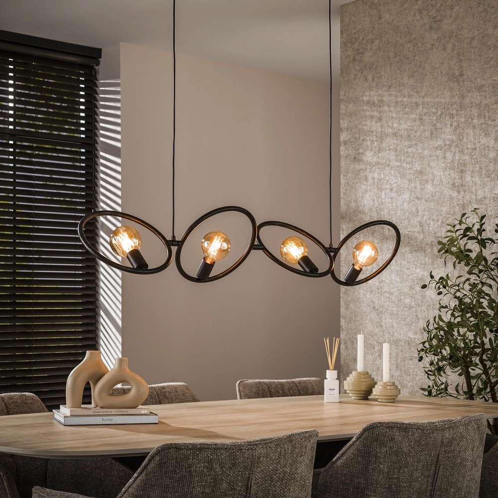 Design-Pendellampe Loop schwarz - 4x E27