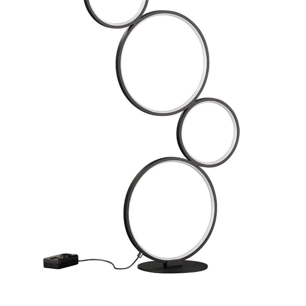 Stehlampe Rondo 5-Ringe schwarz Trio 4017807423853
