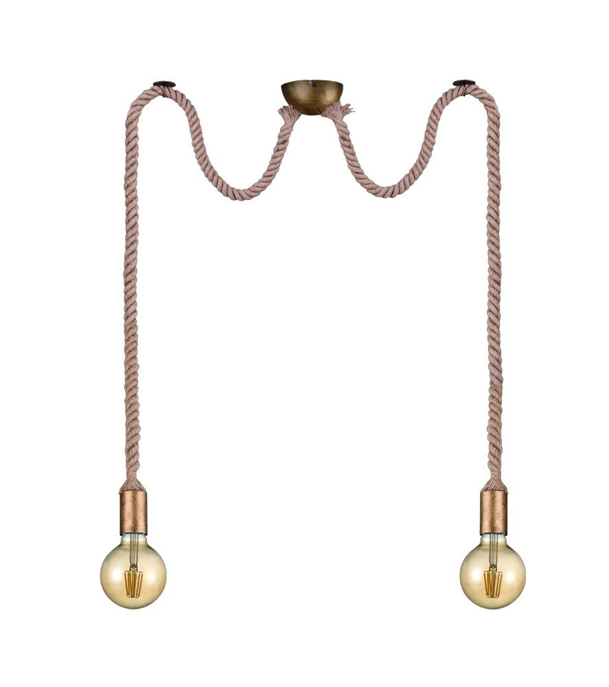 Pendelleuchte Cord Seilleuchte 2-flammig Bronze Trio 4017807408591