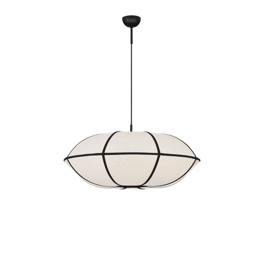 Pendellampe Brera schwarz mit weißem Ø 70 cm Lyora 5212017493576