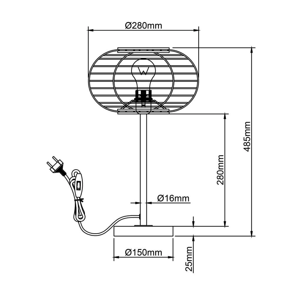 Rattan-Fechterlampe Woodball Brilliant 4004353413834