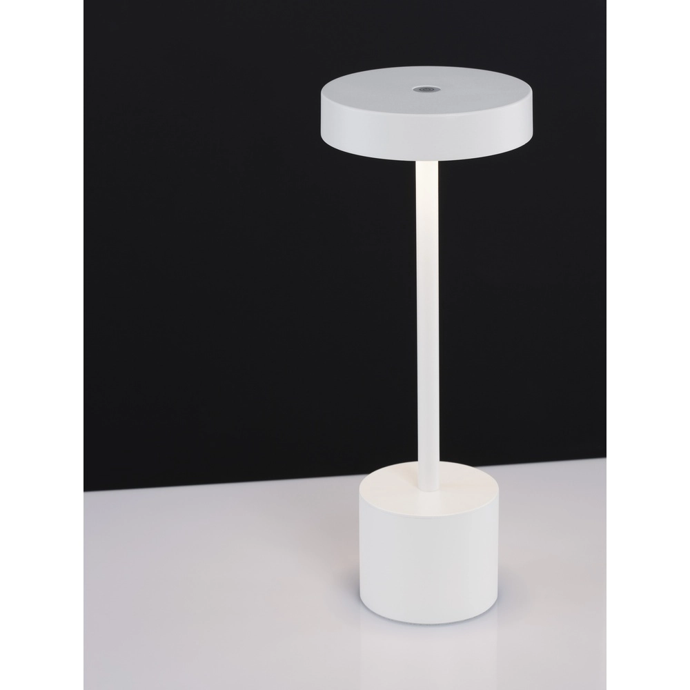 Design-Tischleuchte Fumo Wiederaufladbar Weiß Lyora 5212017434746