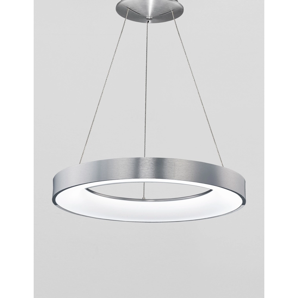 Pendelleuchte Rando Thin silbergrau Ø 60cm