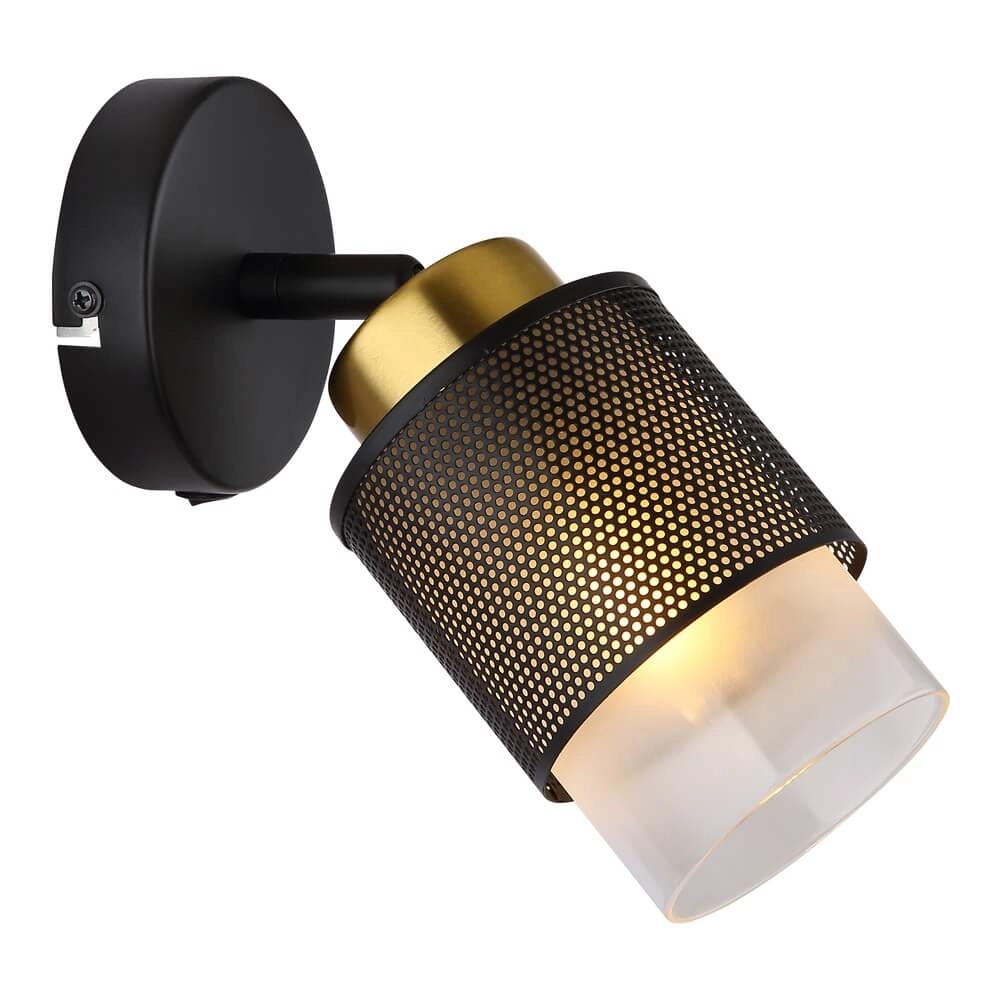 Wandleuchte Olga schwarz mit Mesh