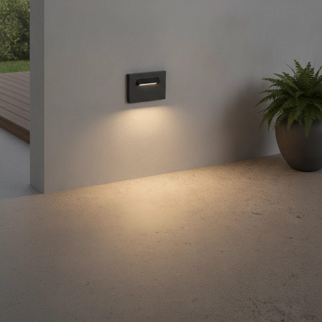 Einbaulicht Recto für die Wand Dunkelgrau