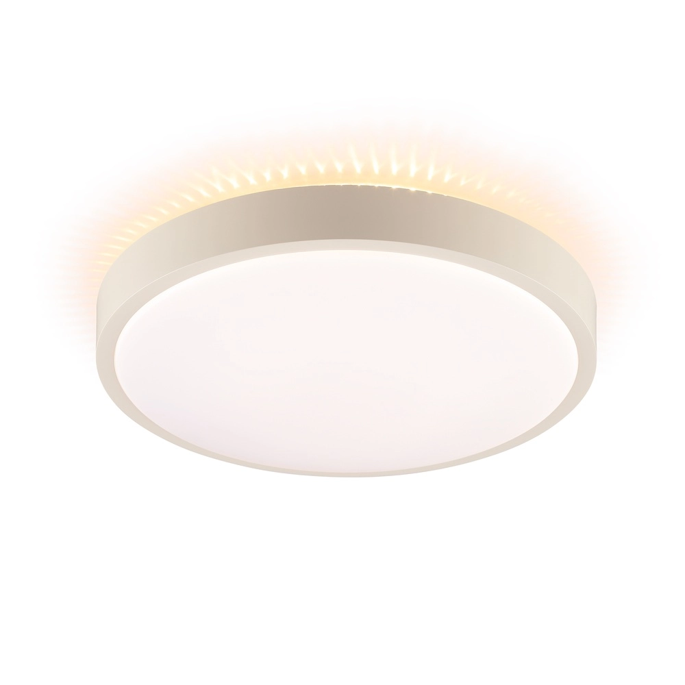 Deckenlicht Solistra Sandbraun mit weißem Ø 34,5 cm