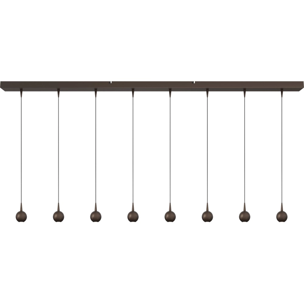 8-Licht Pendellampe Talana 160 cm Kakaobraun Ø 6 cm DTW