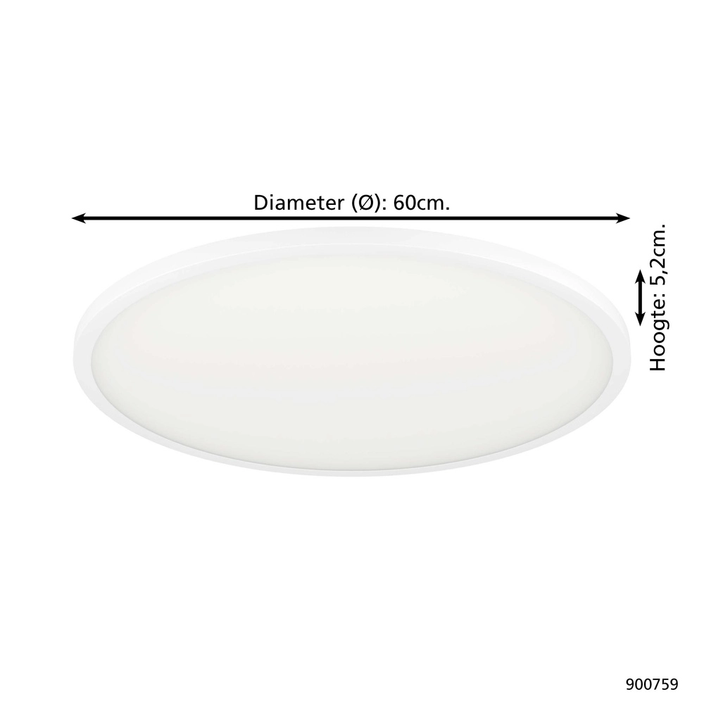 Smart Slim Deckenlicht Sarsina-Z Ø 60cm – weiß Eglo 9008606264056