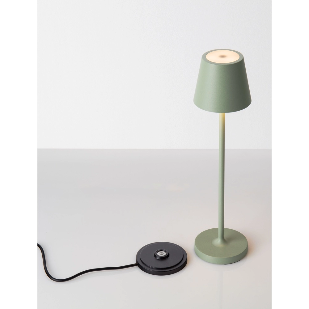 Tischlampe Petit olivgrün wiederaufladbar Lyora 5212017450791