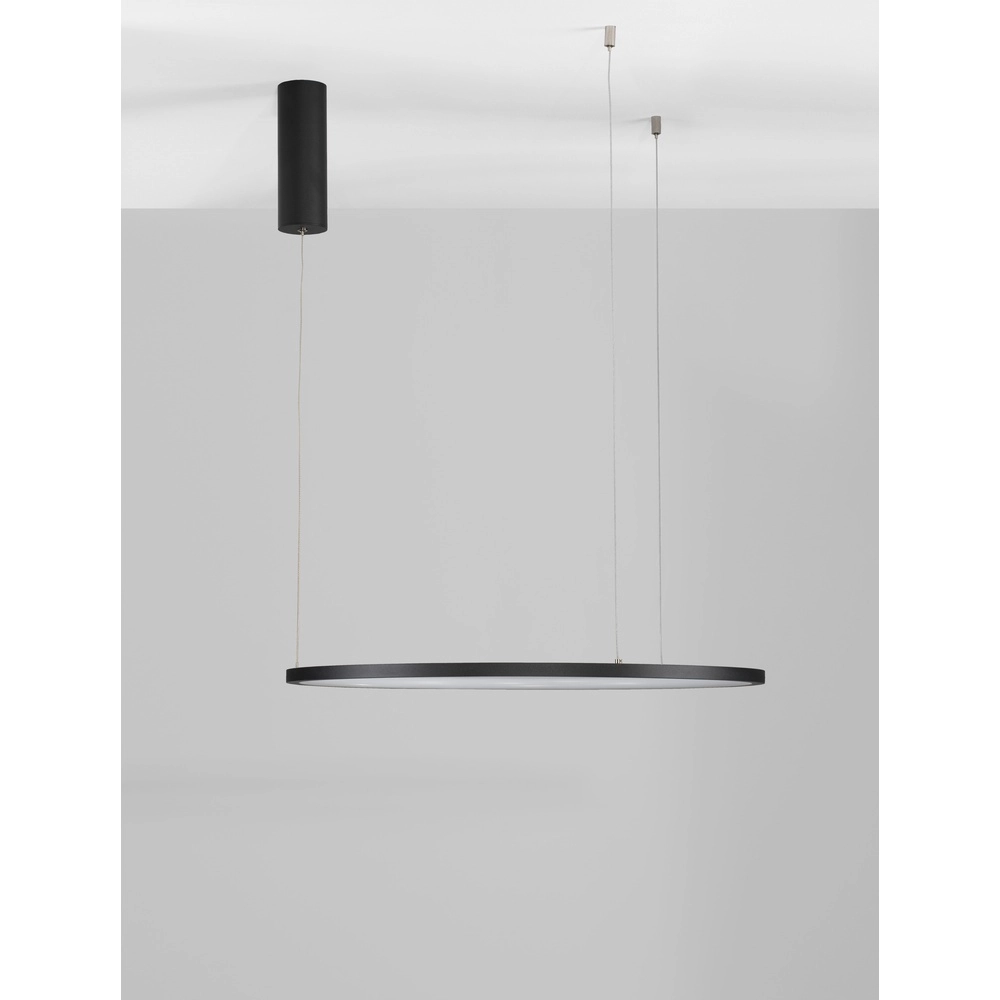 Runde Pendelleuchte Tarquin schwarz Ø 60cm