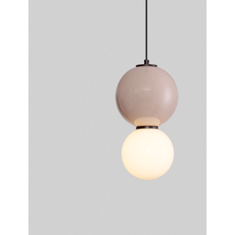 Pendelleuchte Noesis Ø 18cm mokkabraun mit weiß Lyora 5212017483676