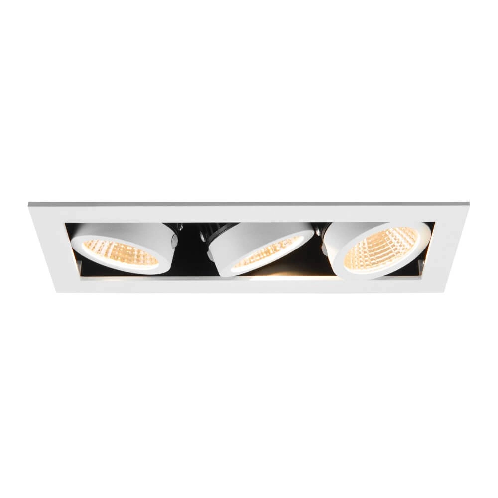 Quadratischer LED-Einbaustrahler Kadux Triple 3x LED - weiß - 3000K SLV 4024163278836