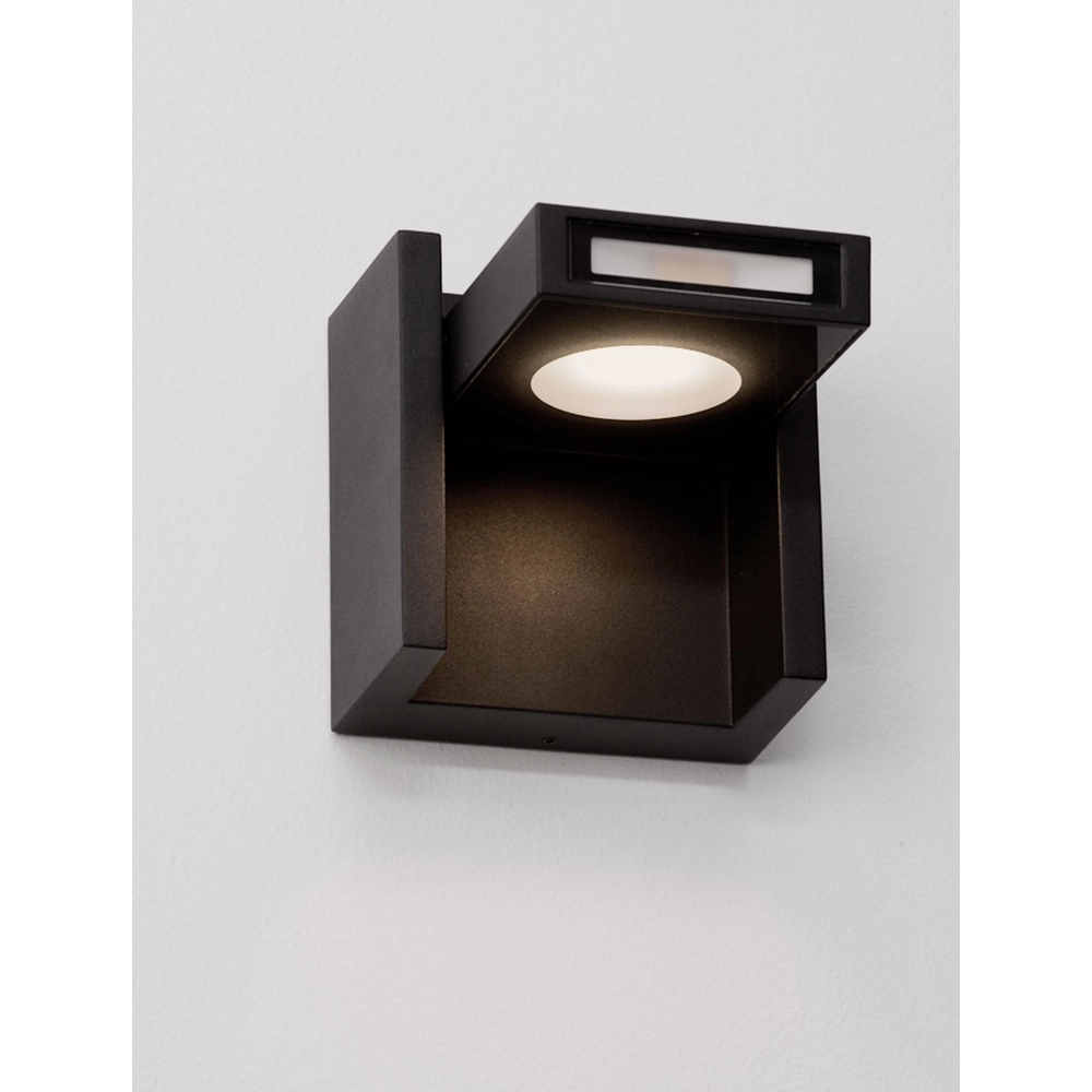 Wandleuchte Kioo schwarz mit Holz Lyora 5212017478795