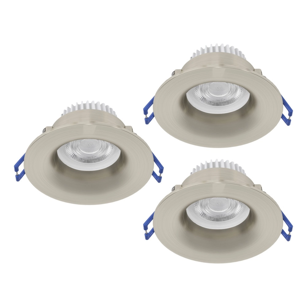Set mit 3 Einbaustrahlern Salabate nickel Ø 8,8cm IP65