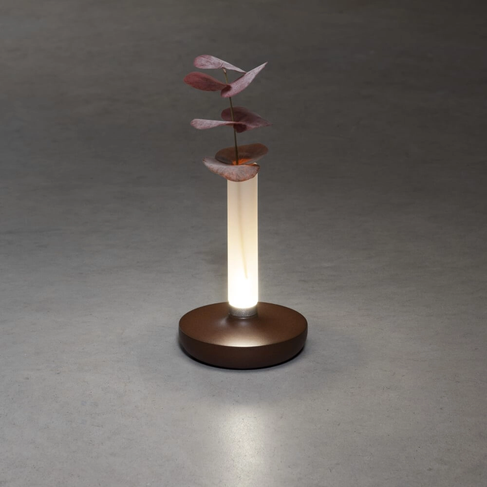 Wiederaufladbare Tischlampe Biarritz rostbraun KonstSmide 7318308279732