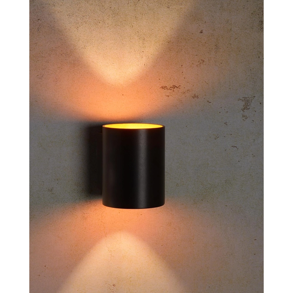 Wandlampe Xera Ø 8 cm schwarz Lucide 5411212233646